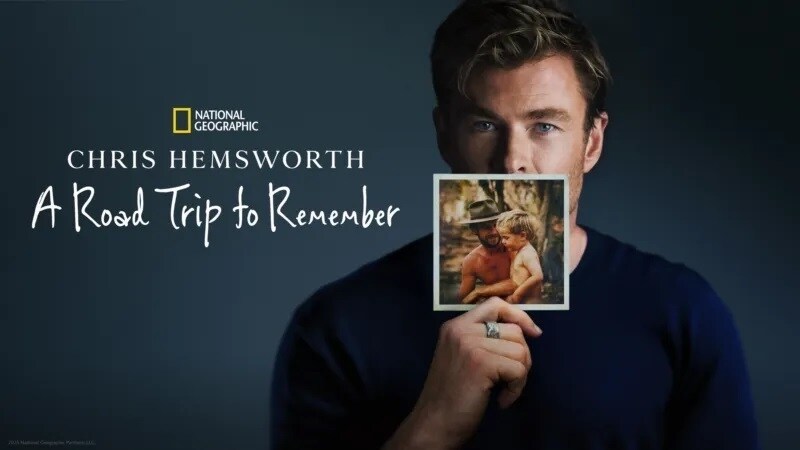 A thumbnail image for the Chris Hemsworth: A Roadtrip To Remember, now streaming on Disney+.