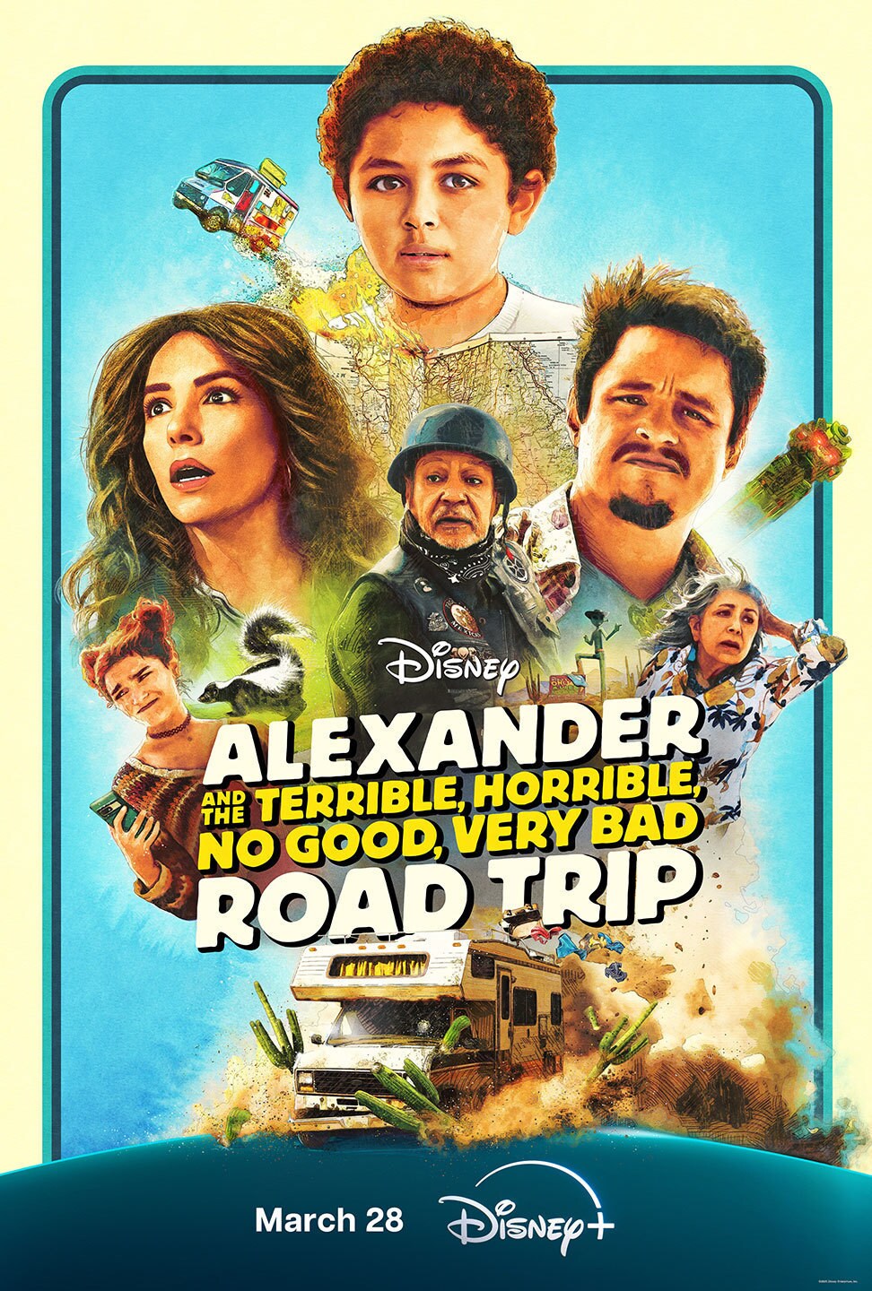 The movie poster for Alexander and the Terrible, Horrible, No Good, Very Bad Road Trip