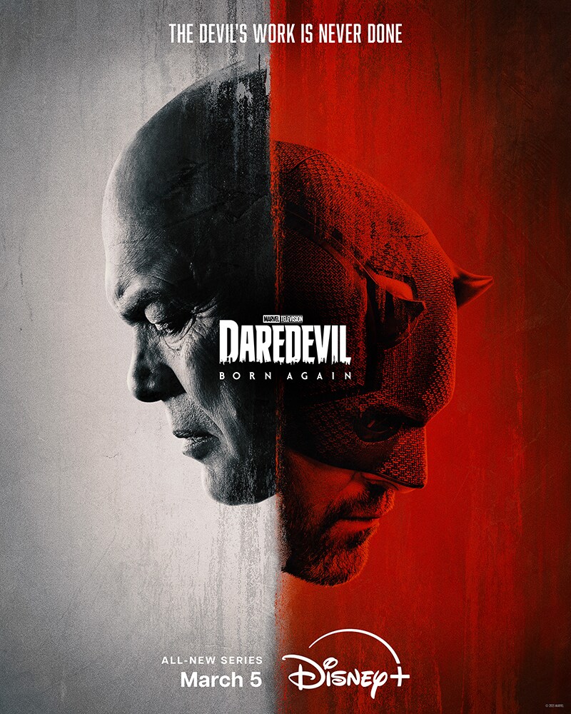 Poster for Daredevil: Born Again on Disney+