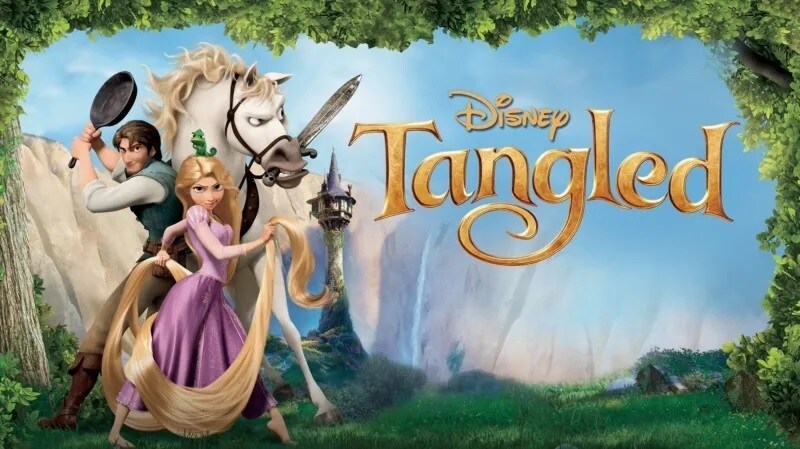 A thumbnail image for the Tangled, now streaming on Disney+.