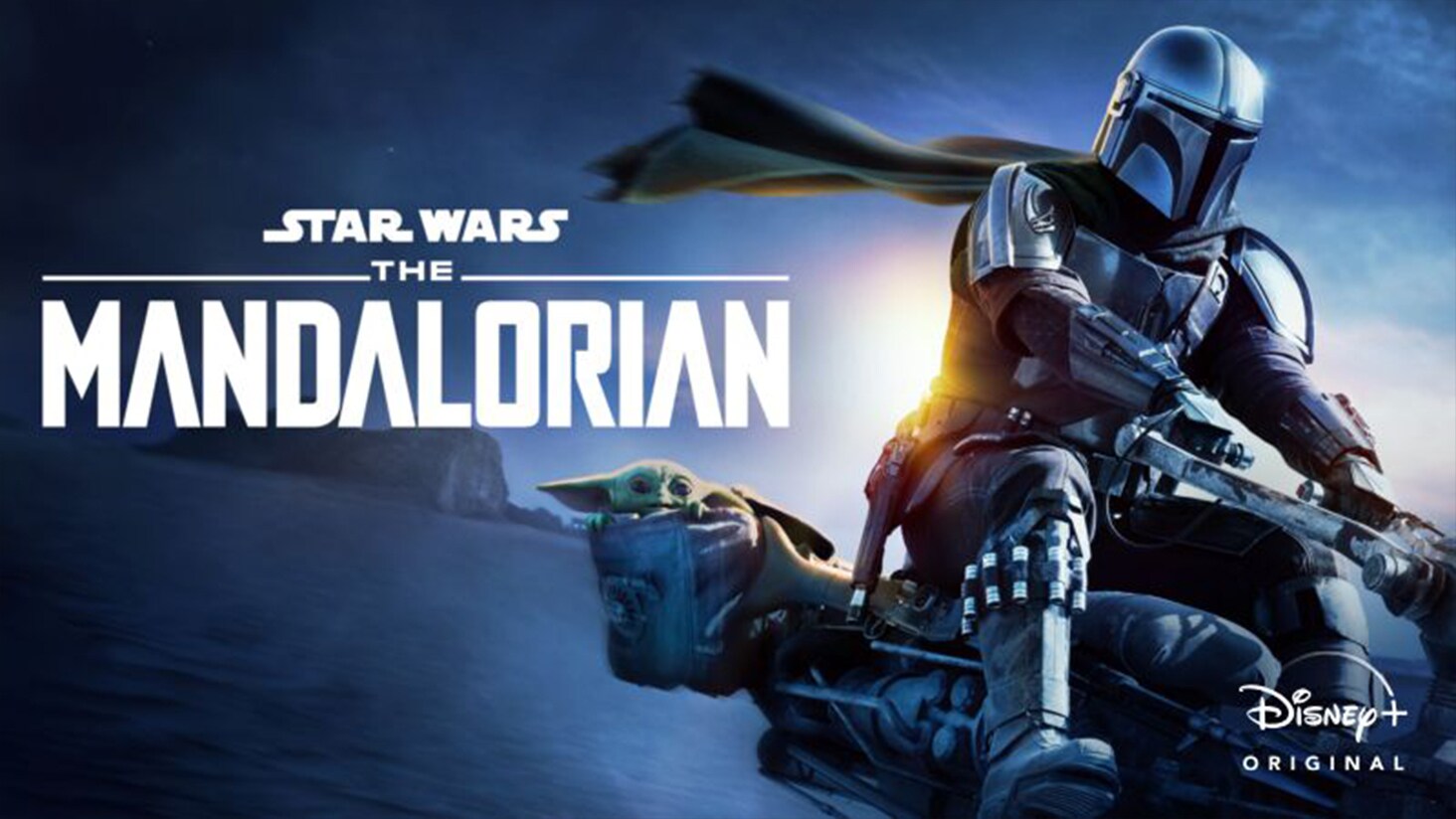 An image featuring Pedro Pascal bounty hunter Din Djarin on a speeder.