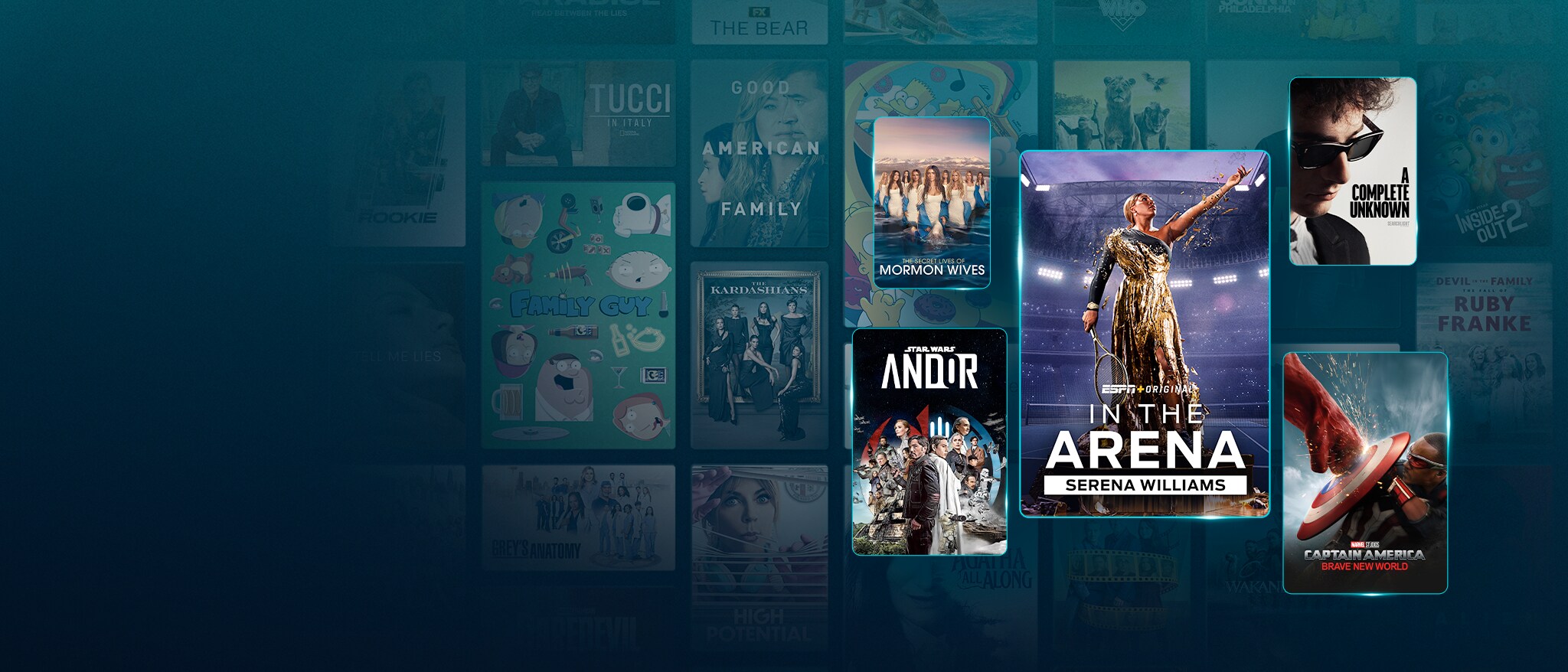 ESPN On Disney+ Waterfall Banner