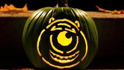 Mike Wazowski Pumpkin-Carving Template