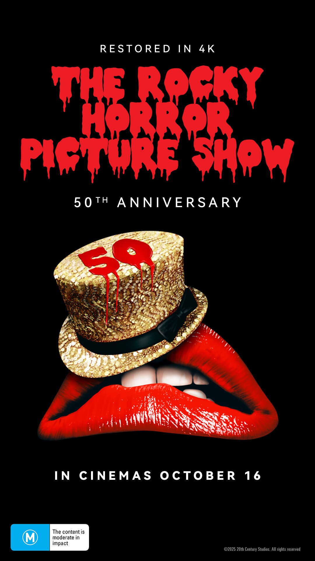 The Rocky Horror Picture Show 50th Anniversary Re-release Poster.