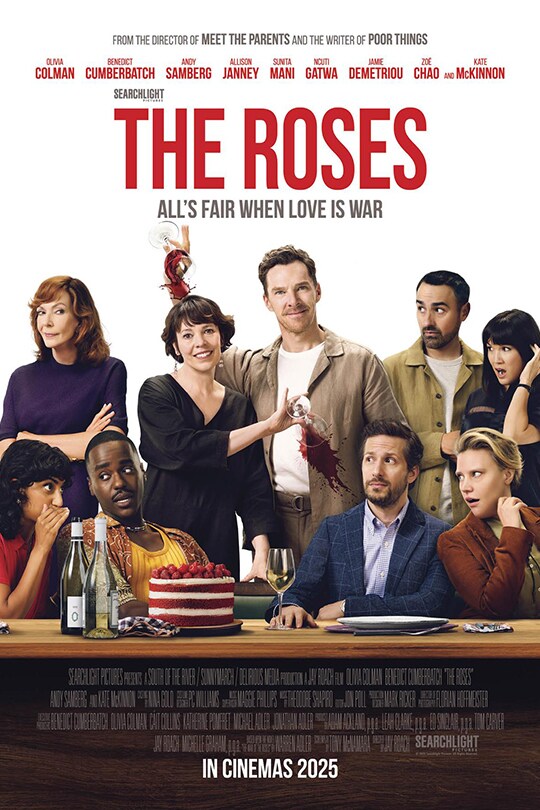 A movie poster for The Roses, starring Olivia Coleman & Benedict Cumberbatch.