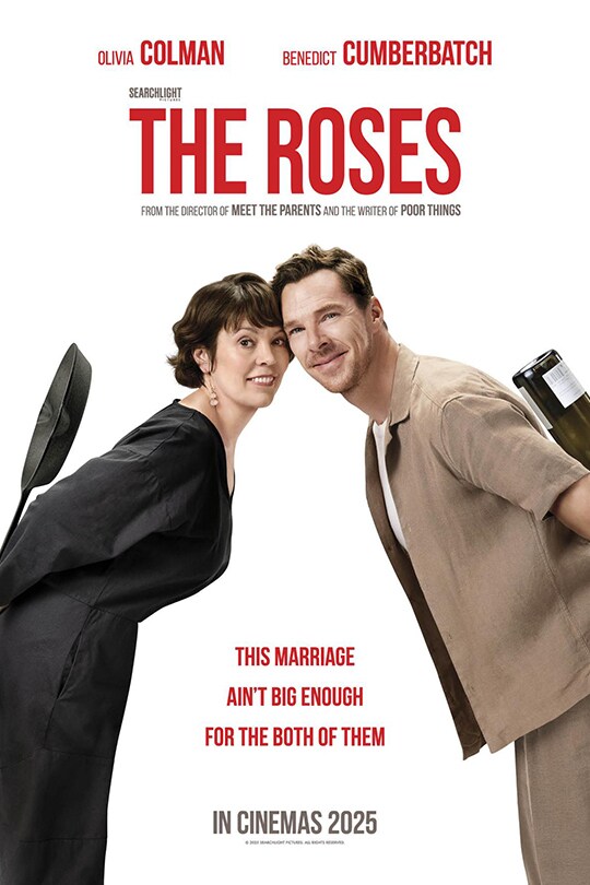 A movie poster for The Roses, starring Olivia Coleman & Benedict Cumberbatch.