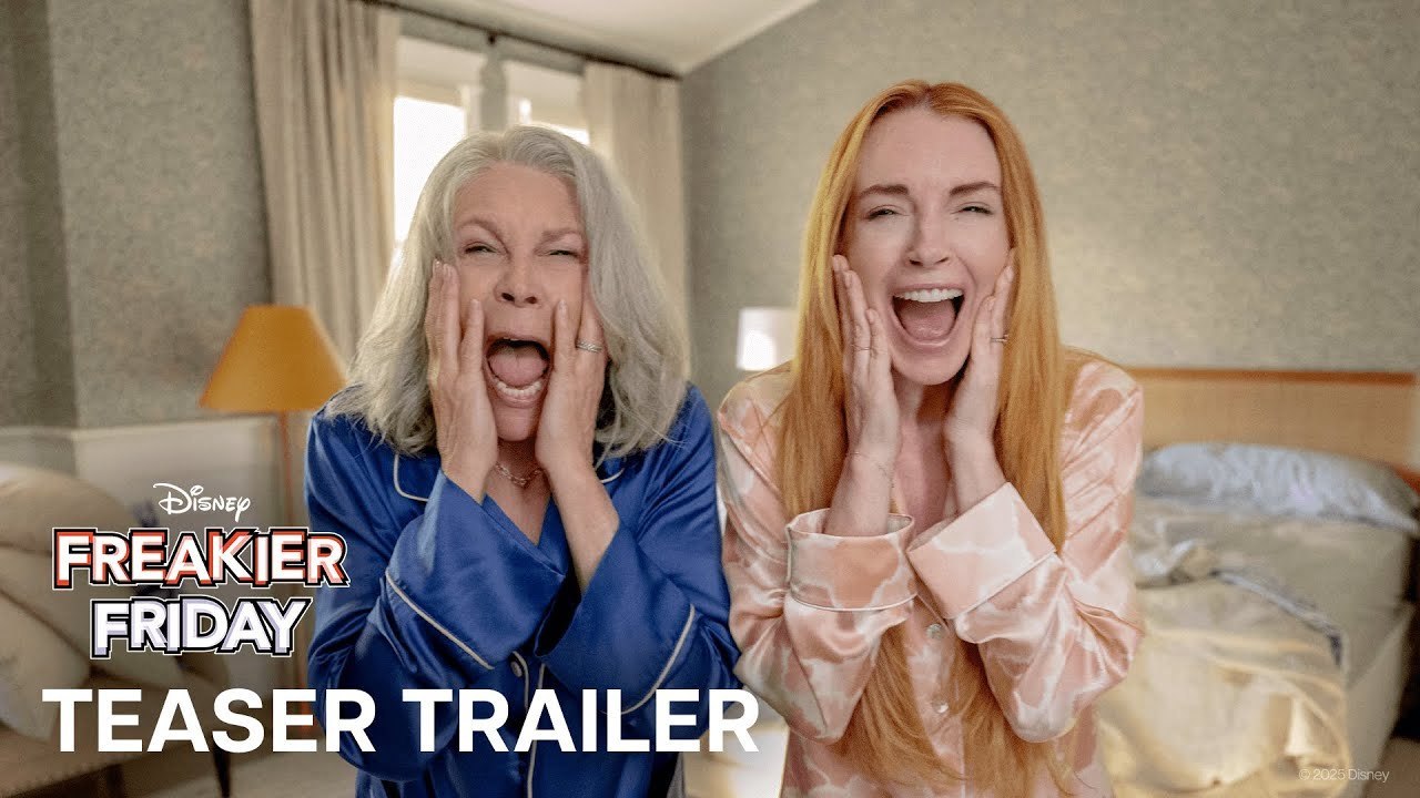 A thumbnail for Disney's Freakier Friday teaser movie trailer.