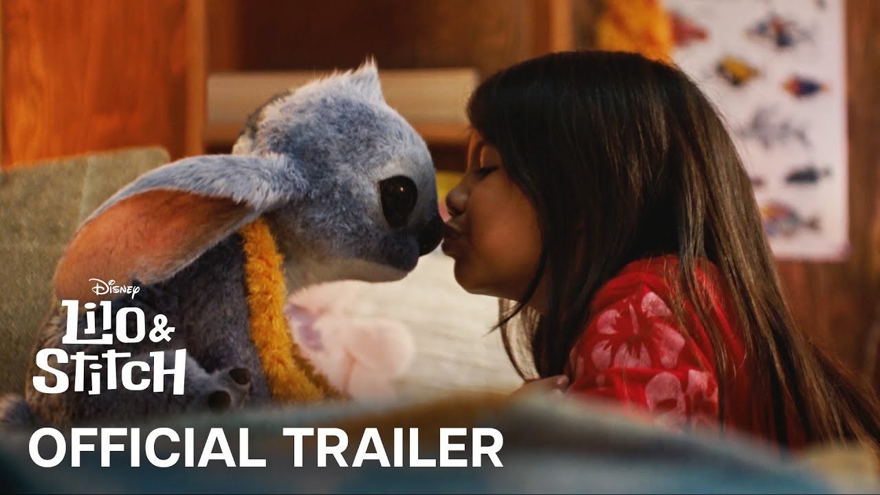 A thumbnail for Disney's Lilo & Stitch official movie trailer.