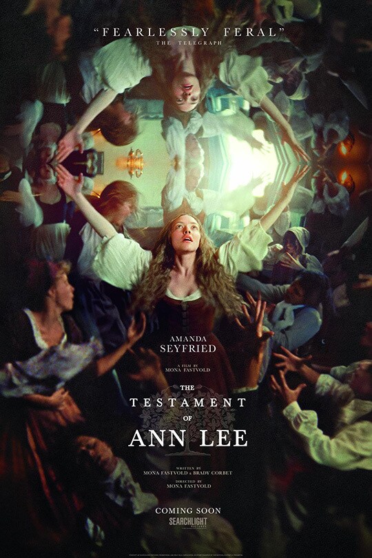 The official movie poster for the Testament of Ann Lee | Searchlight Pictures | Disney Australia & New Zealand.
