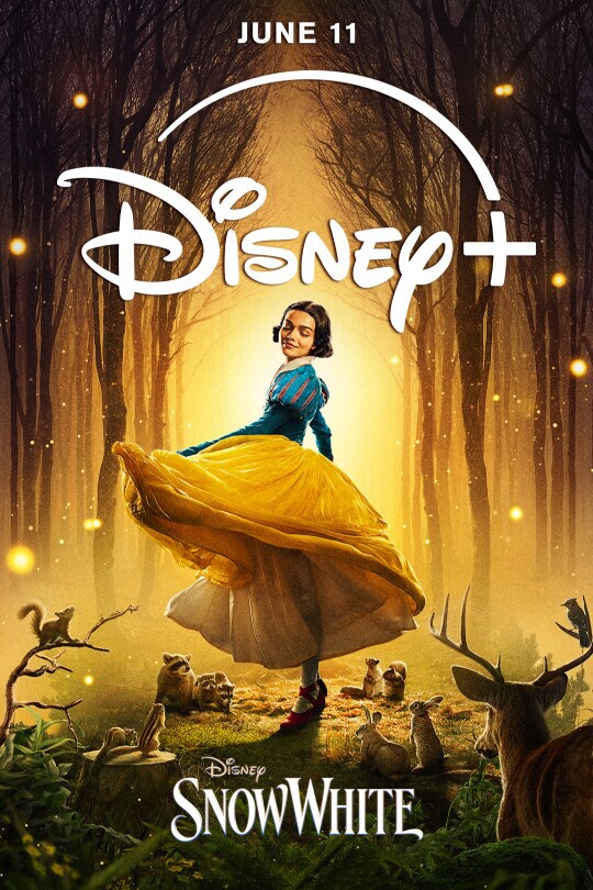 The movie poster for Disney's Snow White (2025) featuring Snow White.