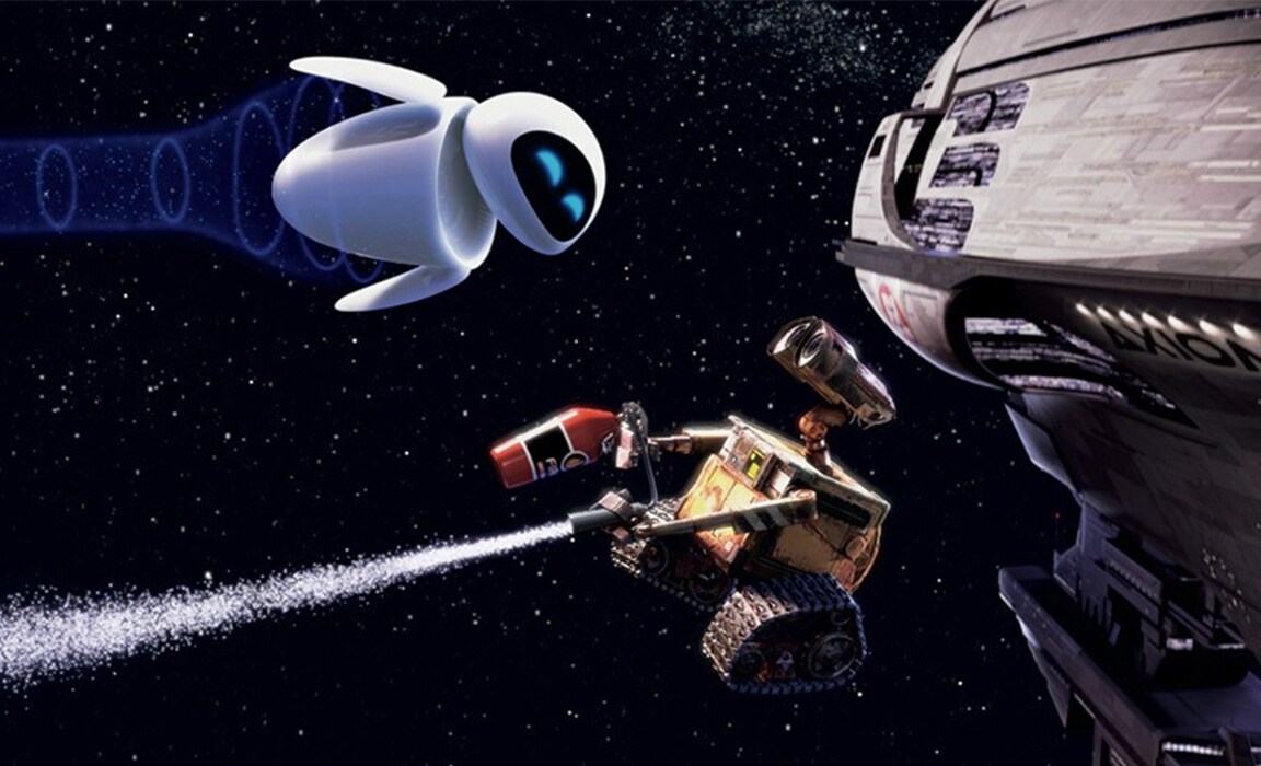 Wall-E and EVE from Disney and Pixar's Wall-E