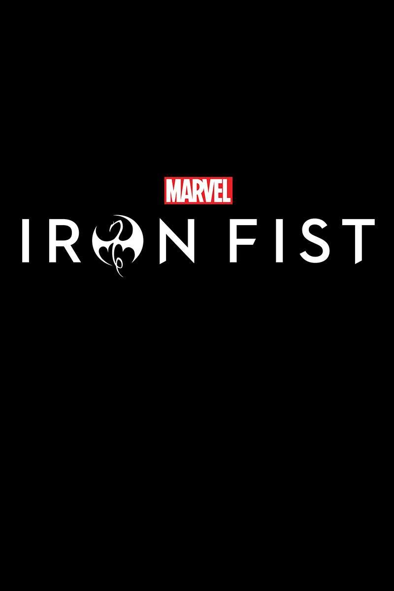 Marvel's Iron Fist title treatment on top of a black background.