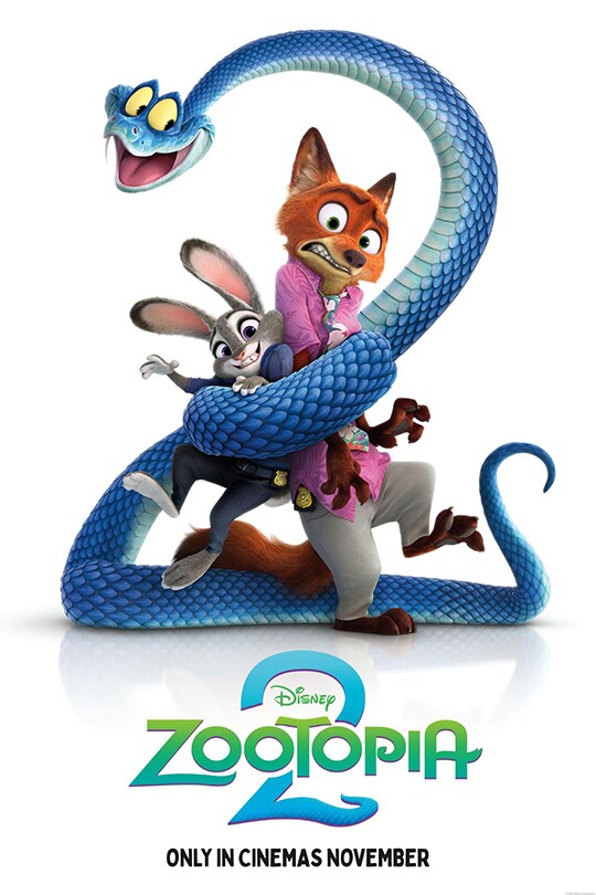 A teaser movie poster for Disney Animation Studios' Zootopia 2.