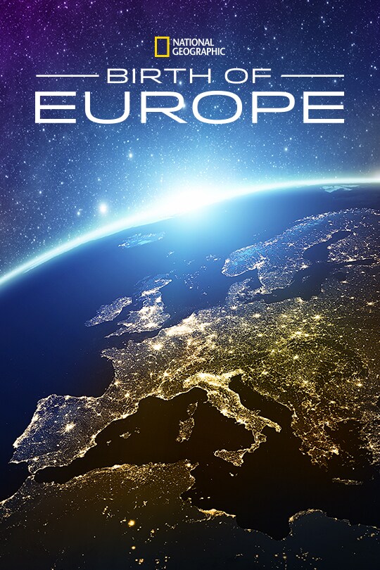 An image of Europe from outer space, with the title 'Birth of Europe' above it.
