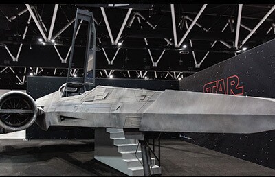 Life-size X-wing in Melbourne's Fed Square
