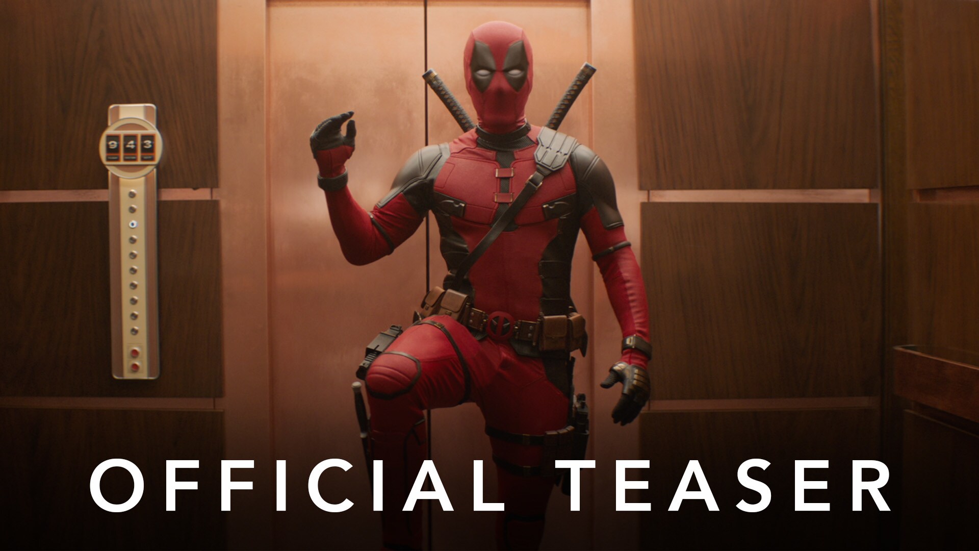 Official Teaser Trailer thumbnail for Marvel Studios' Deadpool & Wolverine movie.