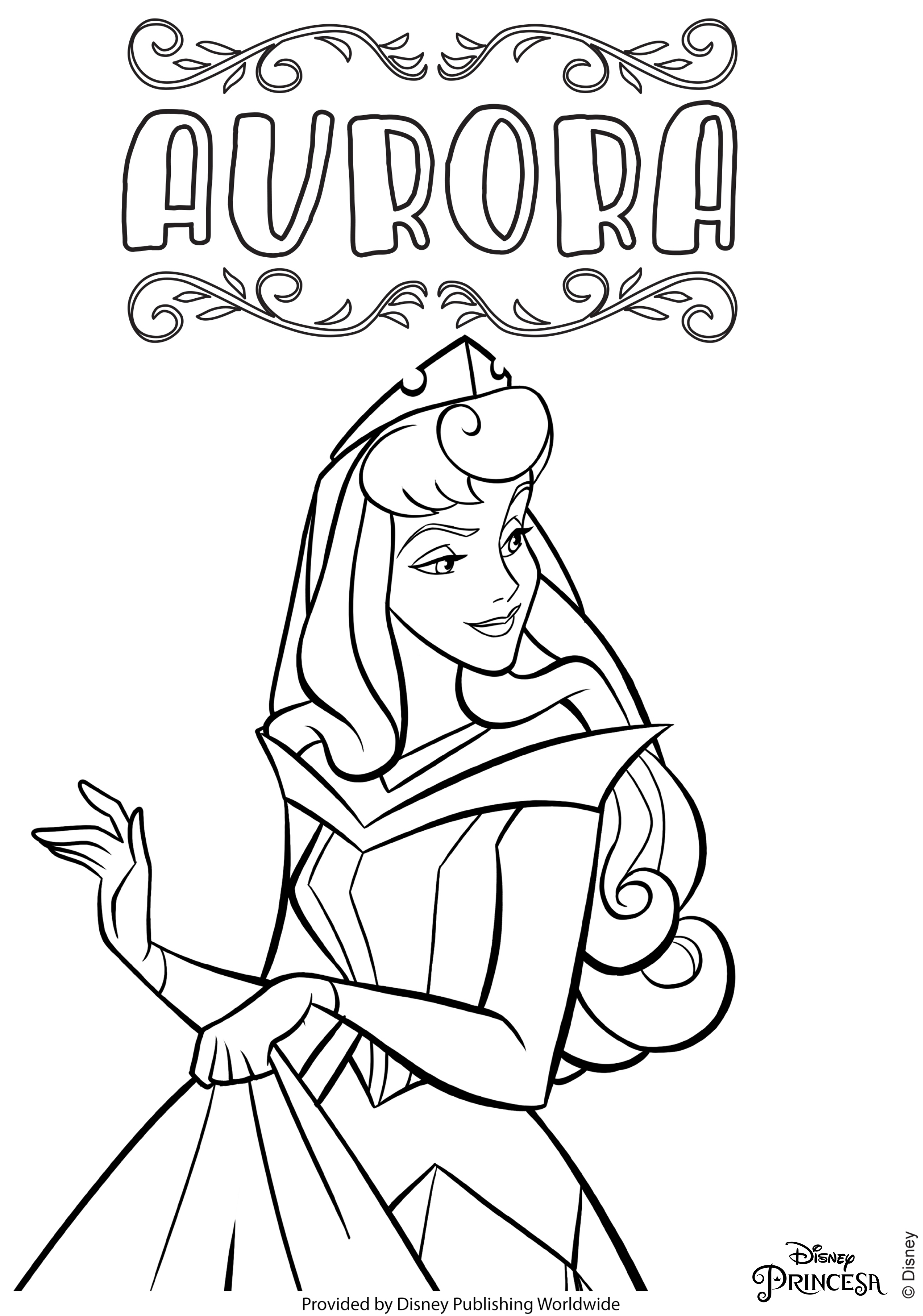 Desenho para Colorir Princesas da Disney - Desenho para Colorir