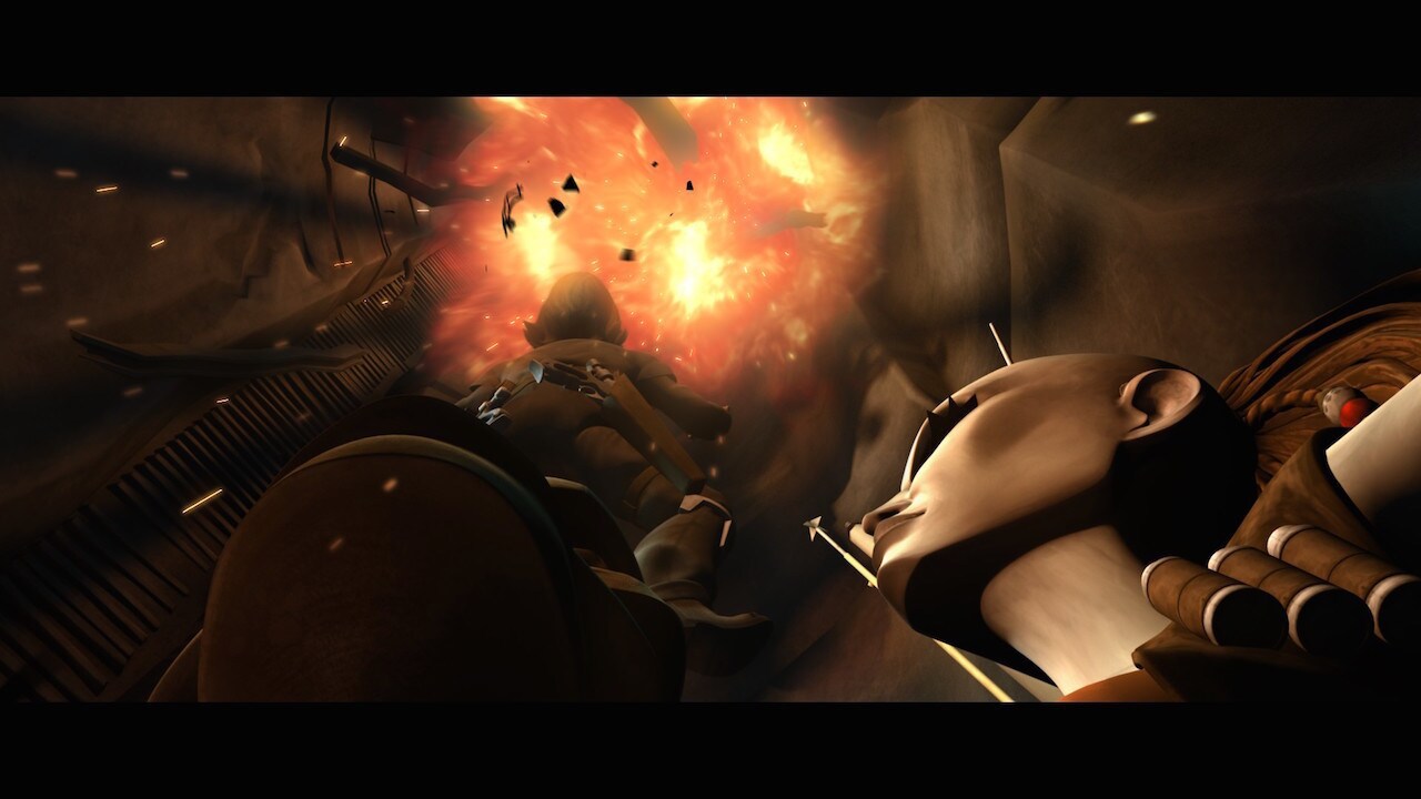 When the helmet exploded, Aurra, Boba and Castas rushed to the wreck to see if Windu had been kil...