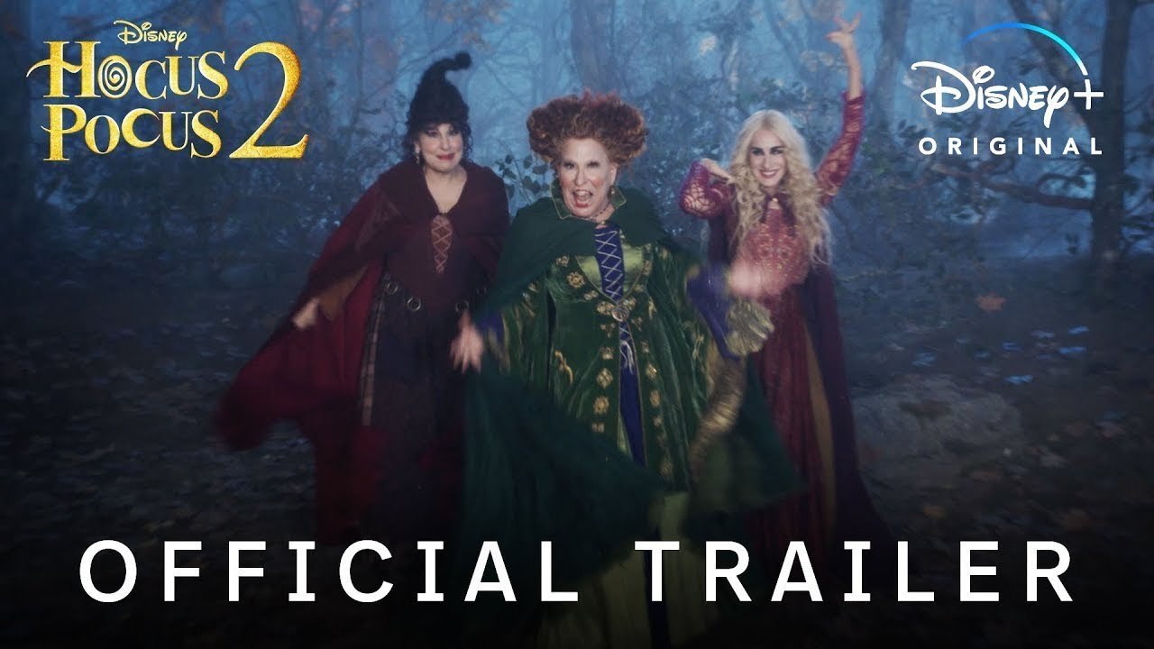 A thumbnail for the Hocus Pocus 2 official trailer.