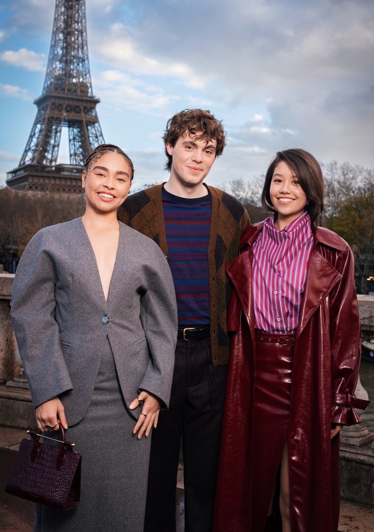 Bailey Bass, Jack Champion, and Trinity Jo-Li Bliss in Paris.