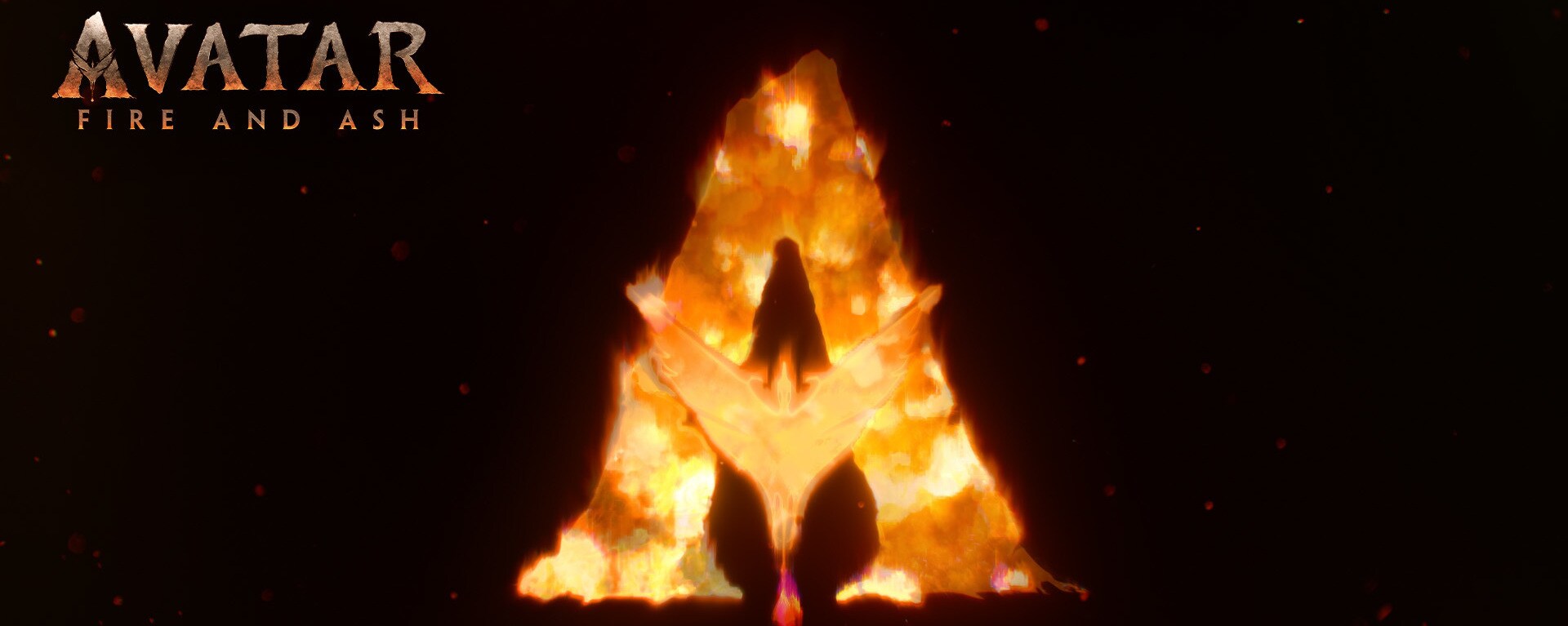 Image of a the letter "A" backlit with flames | Avatar: Fire and Ash | Miley Cyrus | Dream As One (From Avatar: Fire and Ash.)