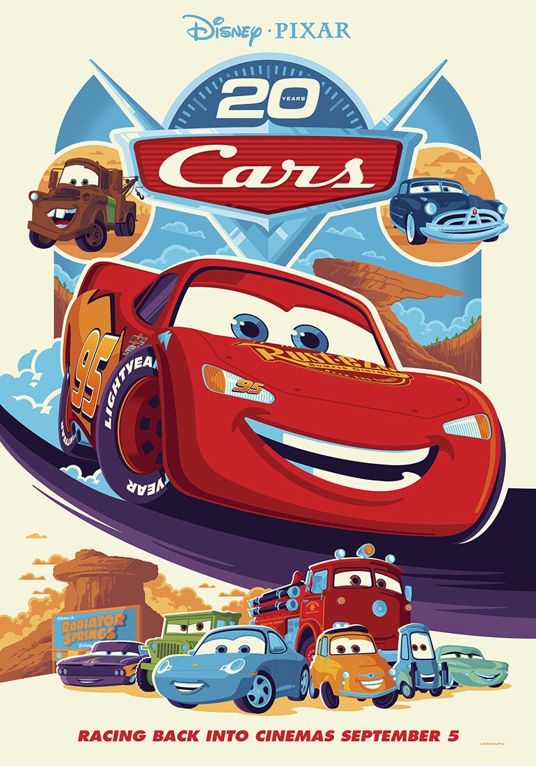 Cars 20th Anniversary Re-release Poster