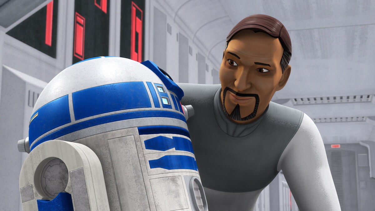 Bail Organa and R2-D2 in 