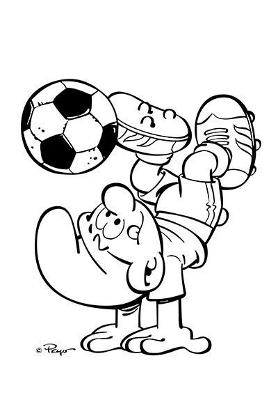 Die Schlümpfe Malvorlage Fussballer | Disney Channel Shows