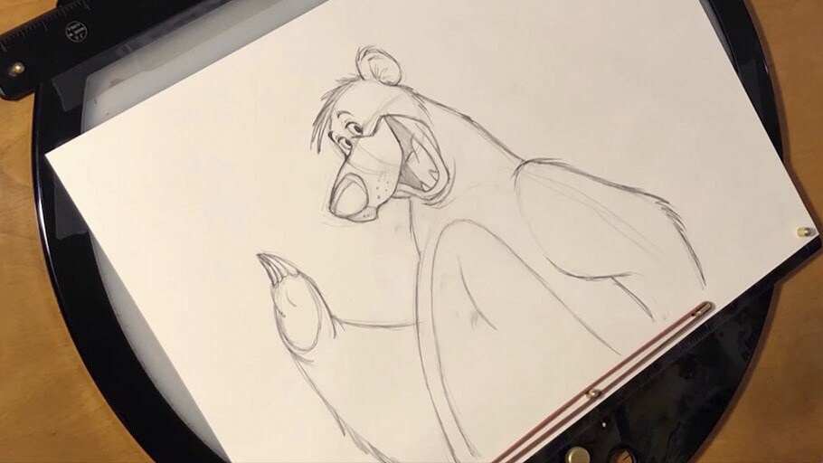 Learn How to Draw Baloo From The Jungle Book With Disney Animation