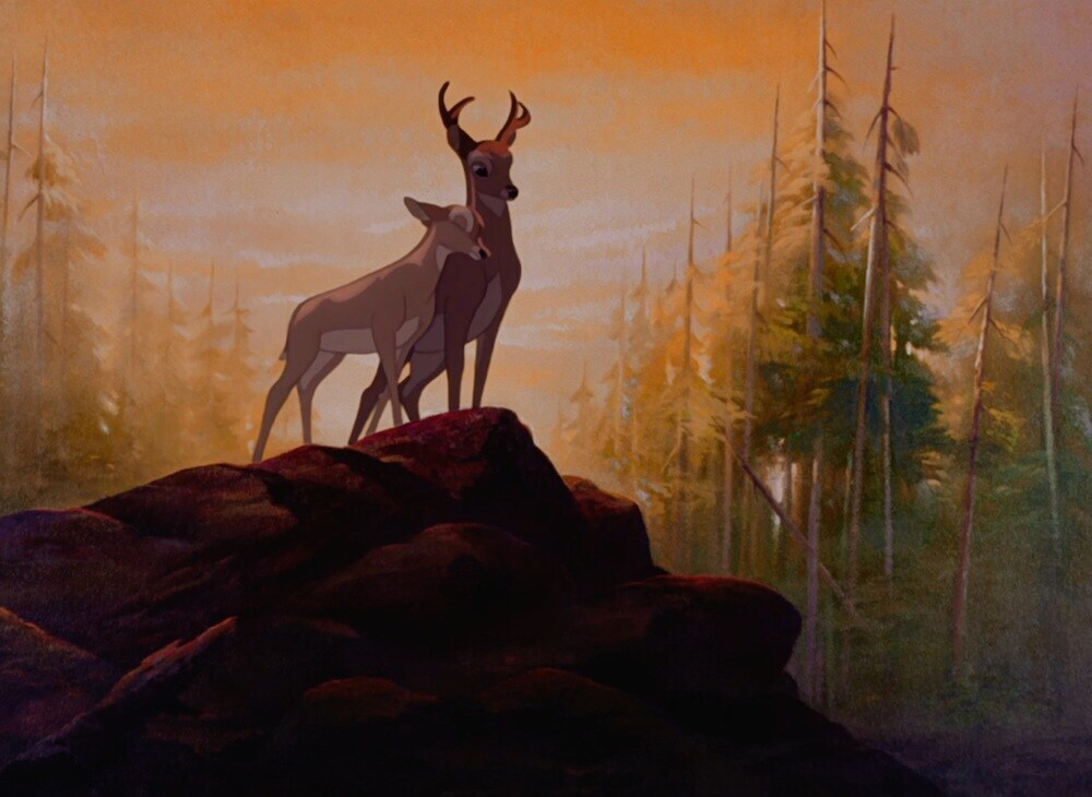 Bambi and Faline in "Bambi"