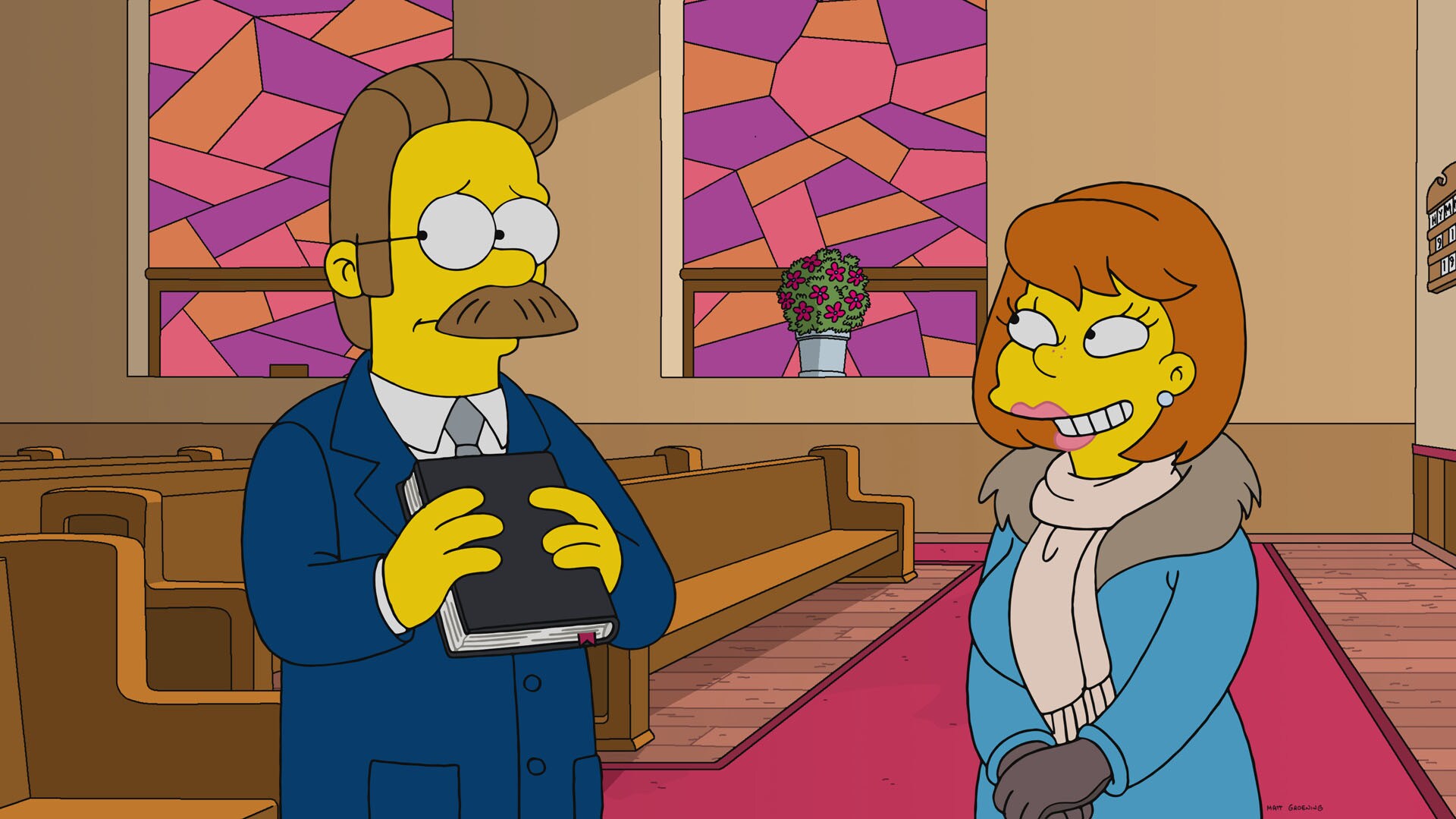 Barb Belfry Ned Flanders Los Simpson
