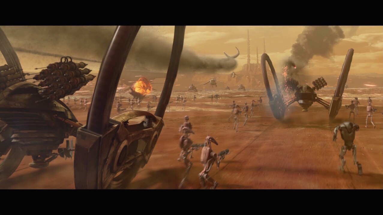 The fight in the Geonosis arena soon spilled over to the planet’s plains, with Republic clone tro...