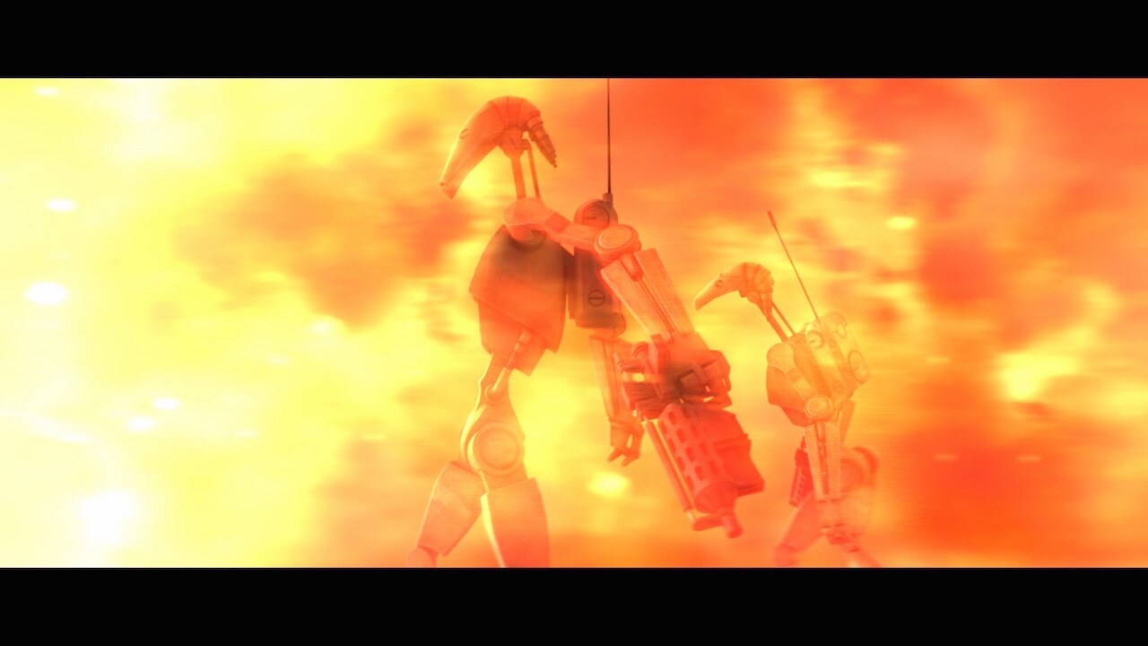 The Separatist scientist Lok Durd used his battle droids as hapless test subjects for his defolia...