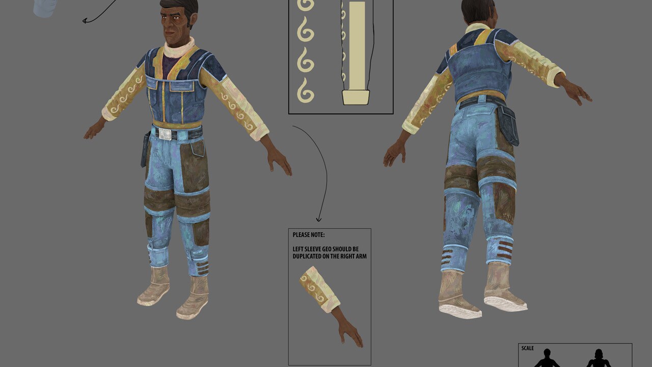 Many of the Pabu civilians' attire features wave-like shapes, showcasing their connection to the ...