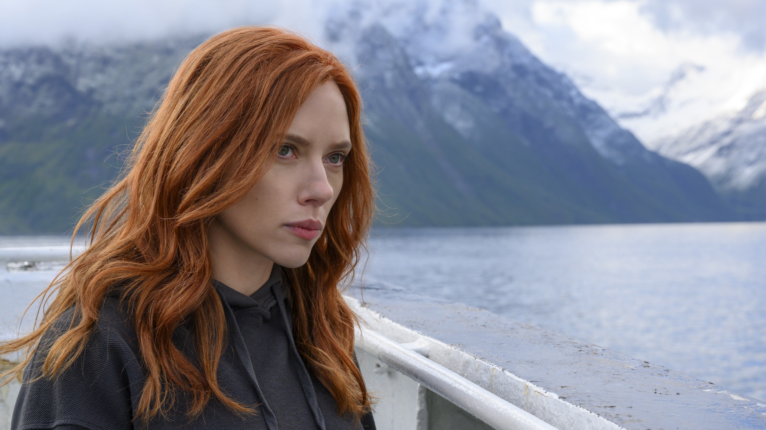Black Widow/Natasha Romanoff (Scarlett Johansson) in Marvel Studios' BLACK WIDOW, in theaters and on Disney+ with Premier Access. Photo by Jay Maidment. ©Marvel Studios 2021. All Rights Reserved.