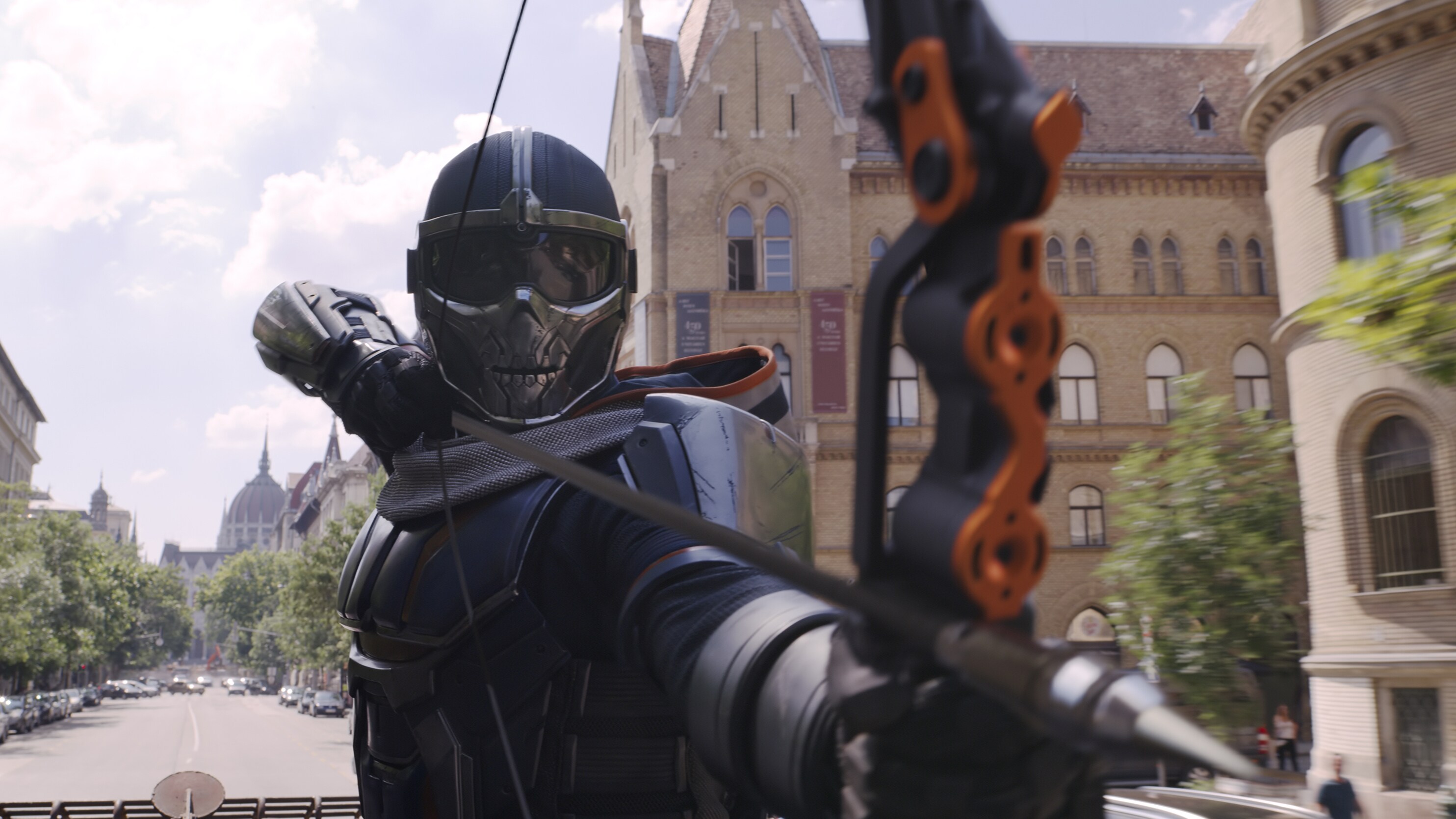 Taskmaster in Marvel Studios' BLACK WIDOW, in theaters and on Disney+ with Premier Access. Photo courtesy of Marvel Studios. ©Marvel Studios 2021. All Rights Reserved.