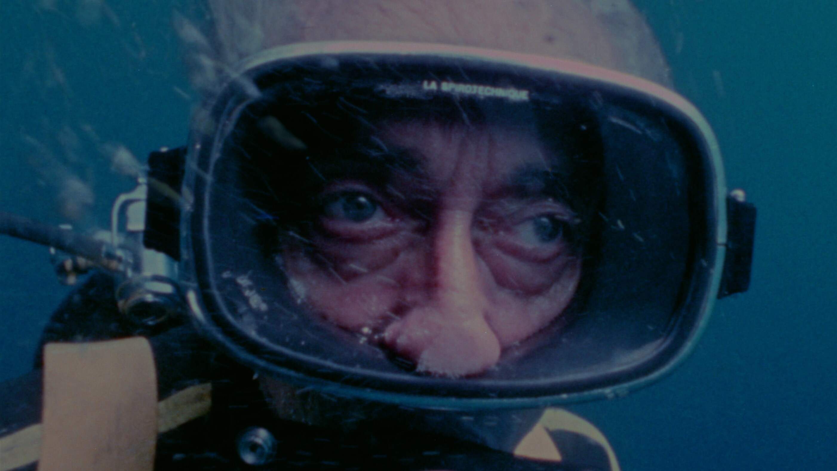 Jacques Cousteau during a 1970 dive. (Credit: The Cousteau Society)
