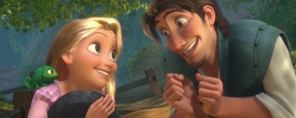 Rapunzel and Flynn Ryder from the animated movie "Tangled"