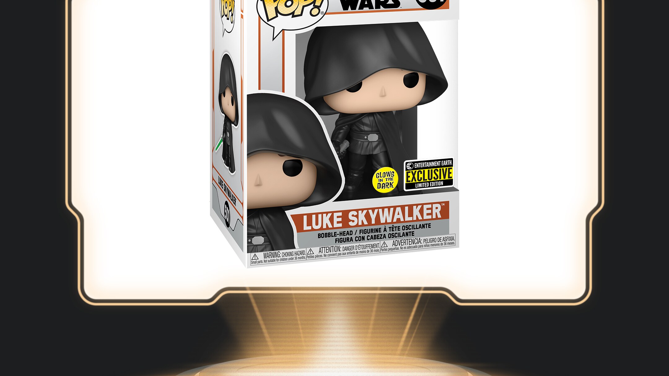 Funko - POP! Star Wars: The Mandalorian - (Hooded) Luke Skywalker (Glow)