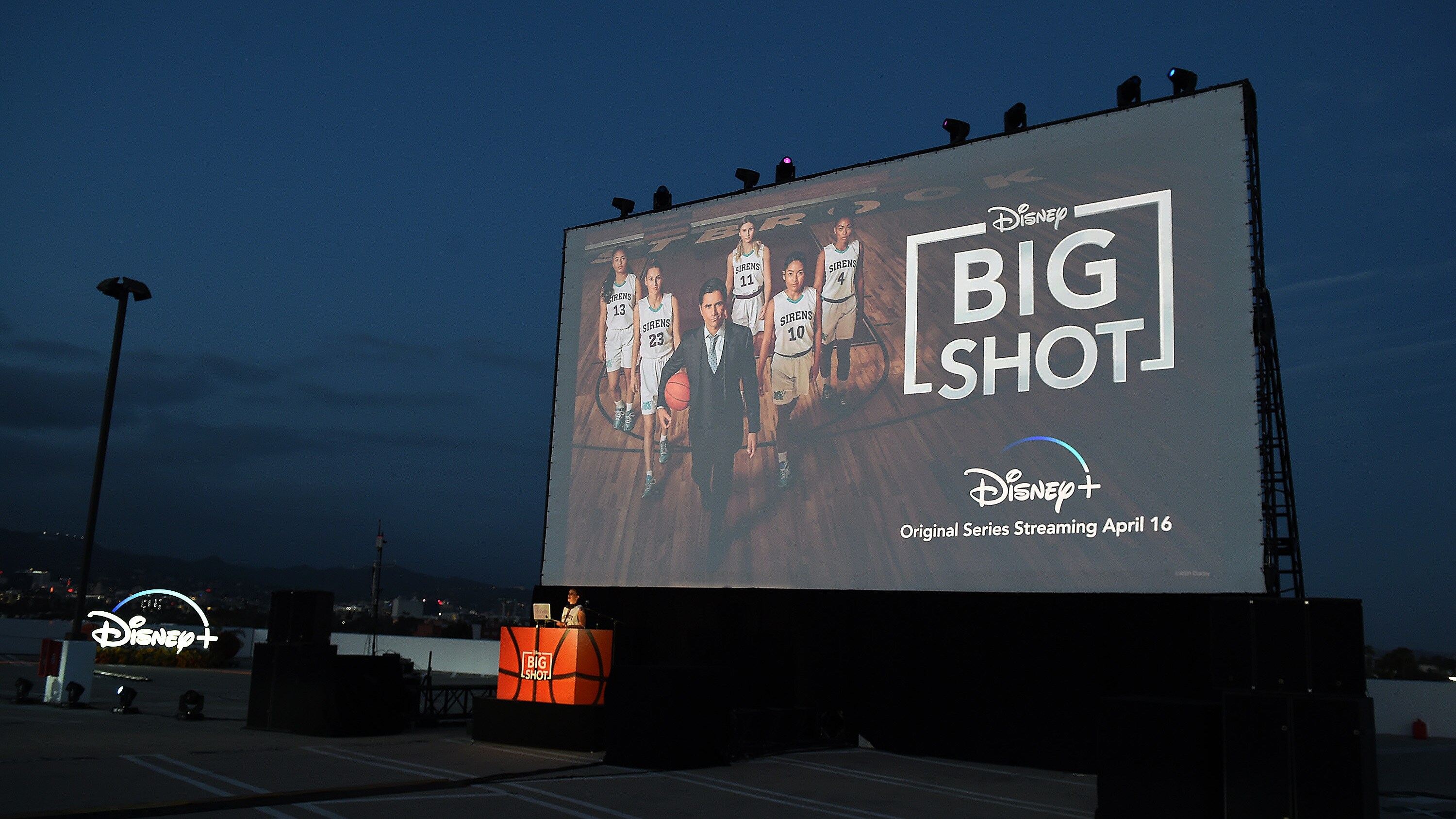 LOS ANGELES, CA - APRIL 14: Disney + hosted the world premiere drive-in screening of the original series ìBIG SHOTî at The Grove in Los Angeles, California on April 14, 2021. (Photo by Frank Micelotta/Disney +/PictureGroup)