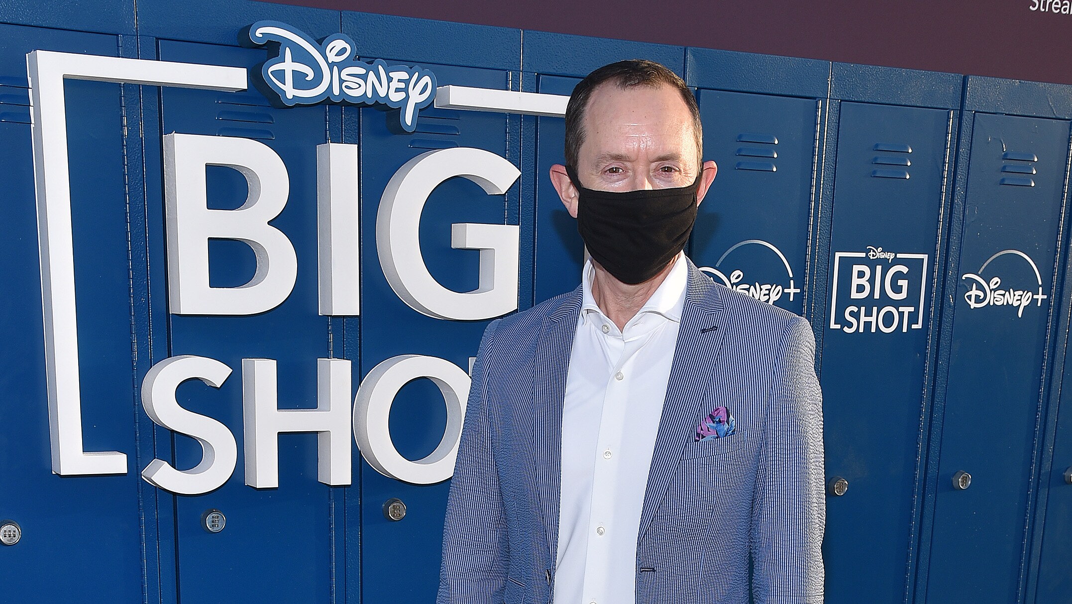 LOS ANGELES, CA - APRIL 14: Richard Robichaux attends the world premiere drive-in screening of the Disney + original series “BIG SHOT” at The Grove in Los Angeles, California on April 14, 2021. (Photo by Stewart Cook/Disney +/PictureGroup)