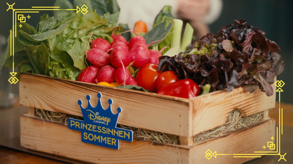 Gemüsekorb mit Disney Channel Prinzessinnen Sommer Logo