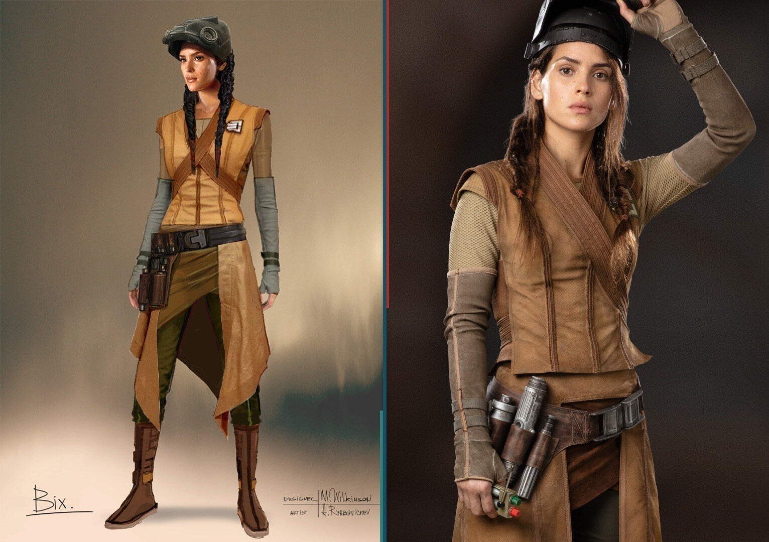 Bix concept art and final costume