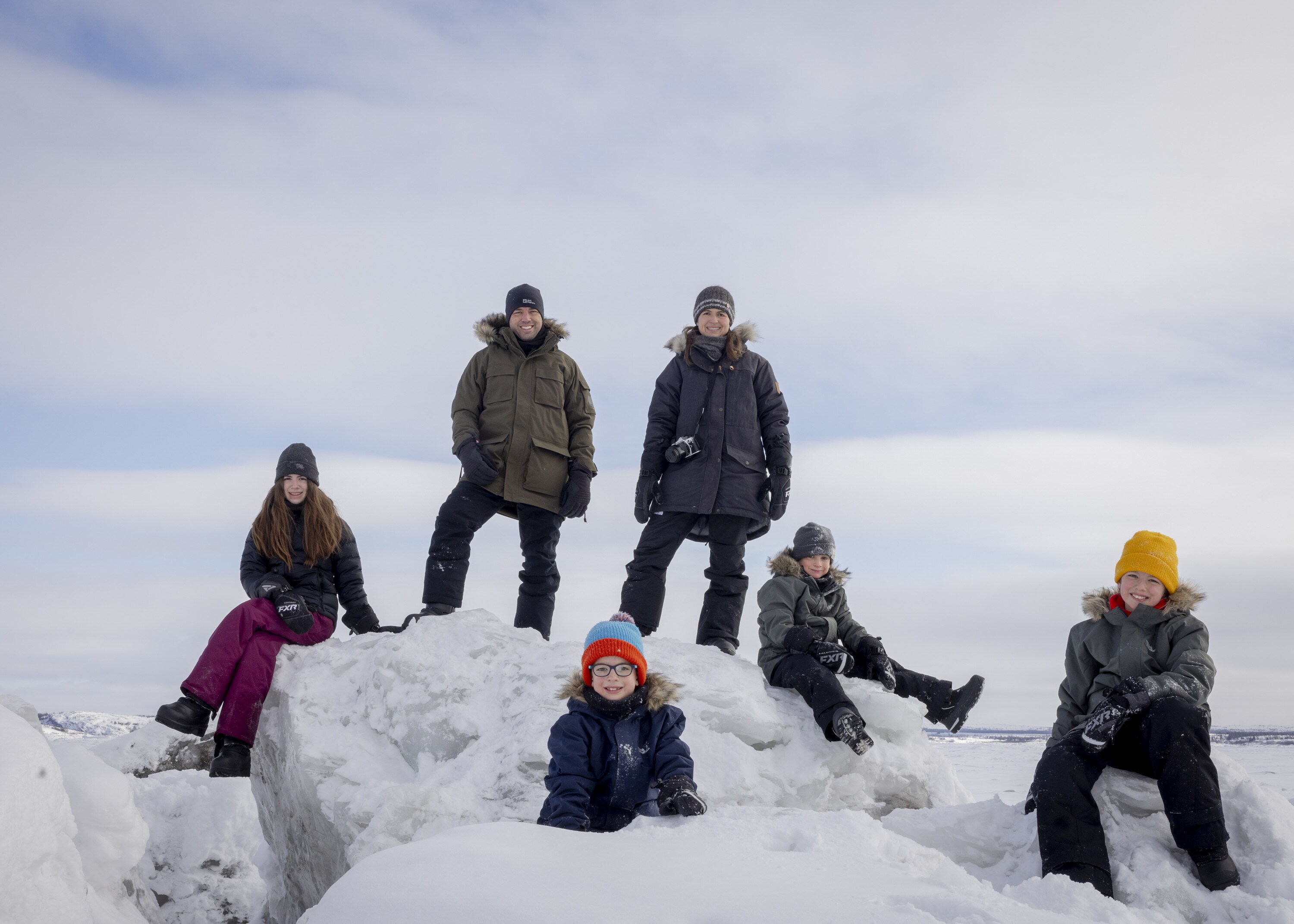 The Pelletier family as shown in the film "Blink". (Credit: National Geographic/Katie Orlinsky)