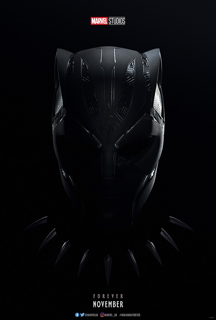 Black Panther silhouette in shadows