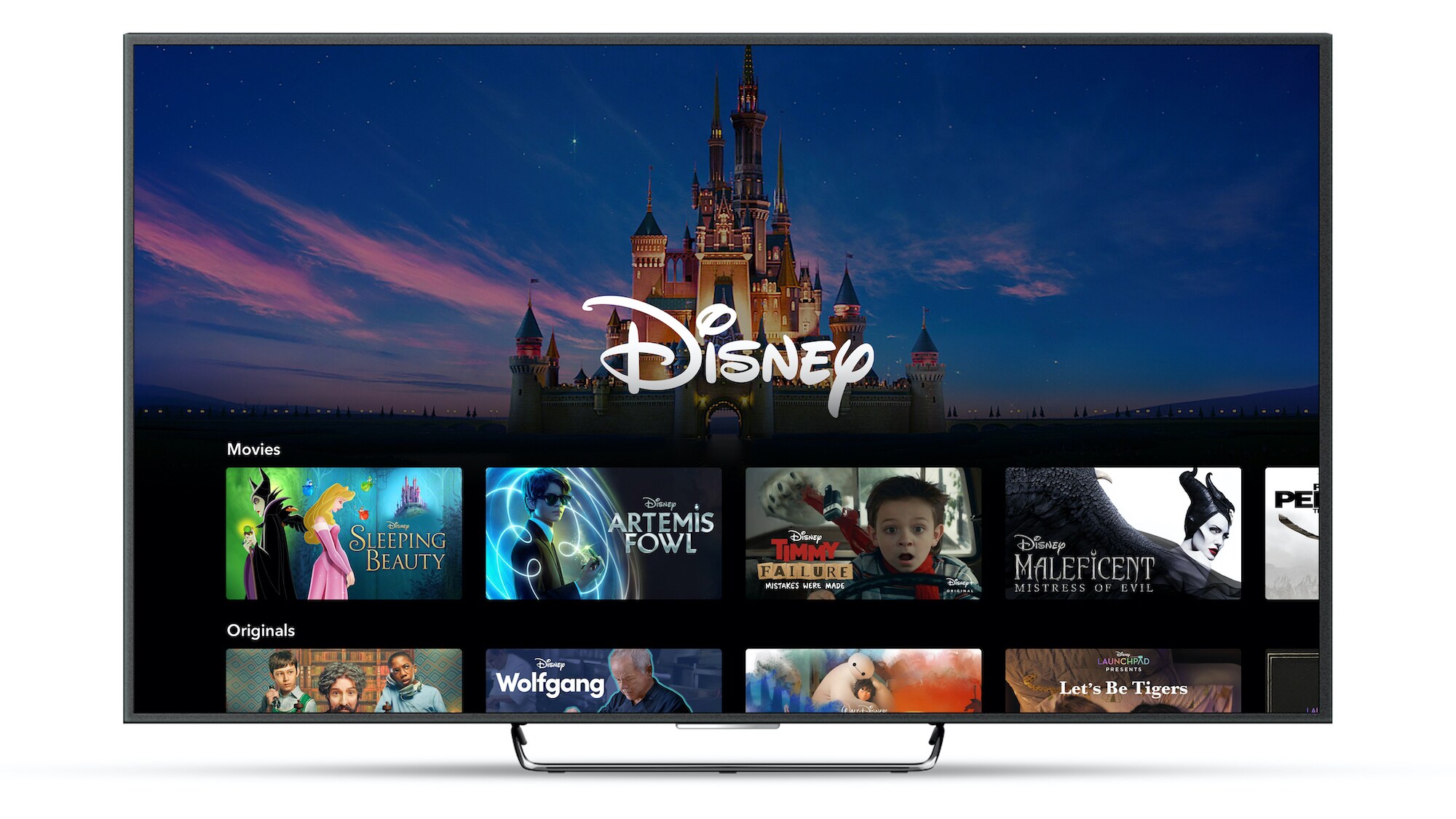 Disney+ Brand Landing Page on Connected TV Device