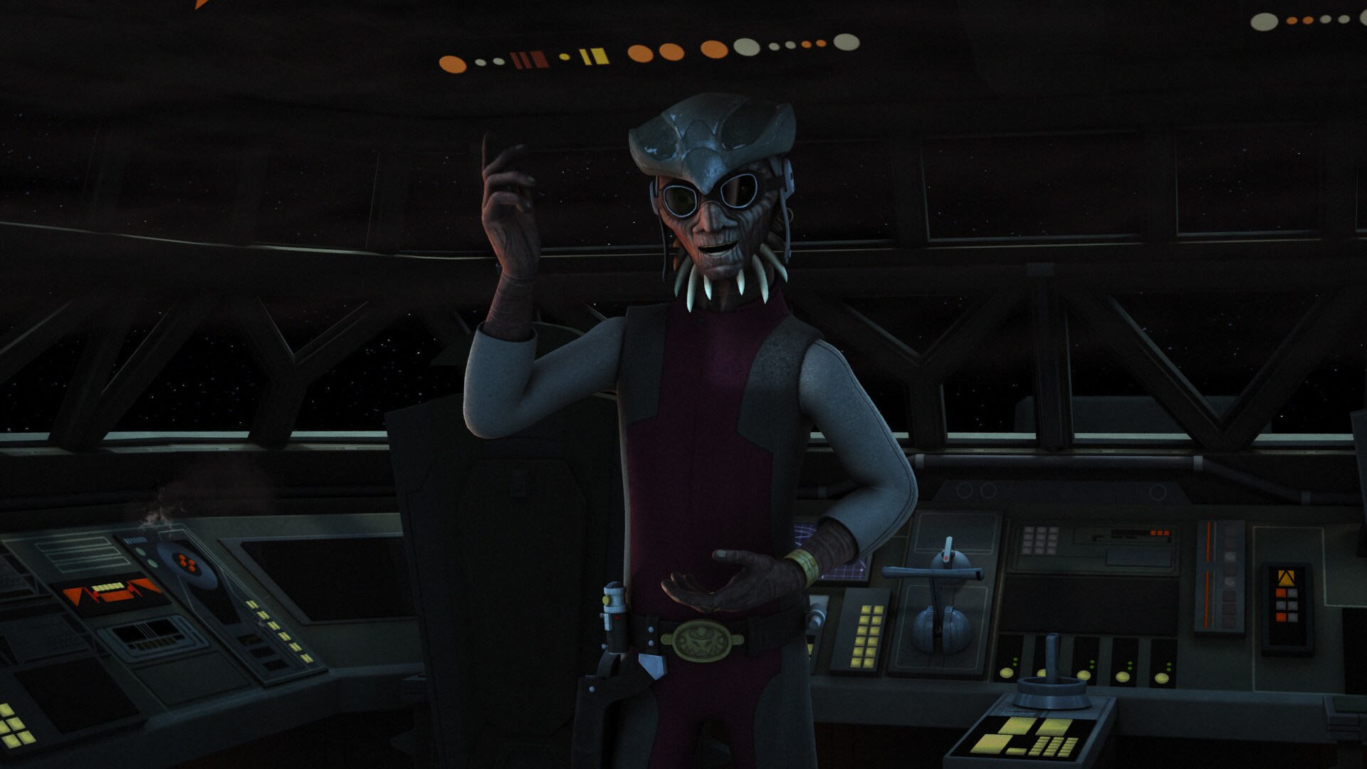 Hondo Ohnaka’s musical tastes have not changed much since the Clone Wars. The tune he is listenin...