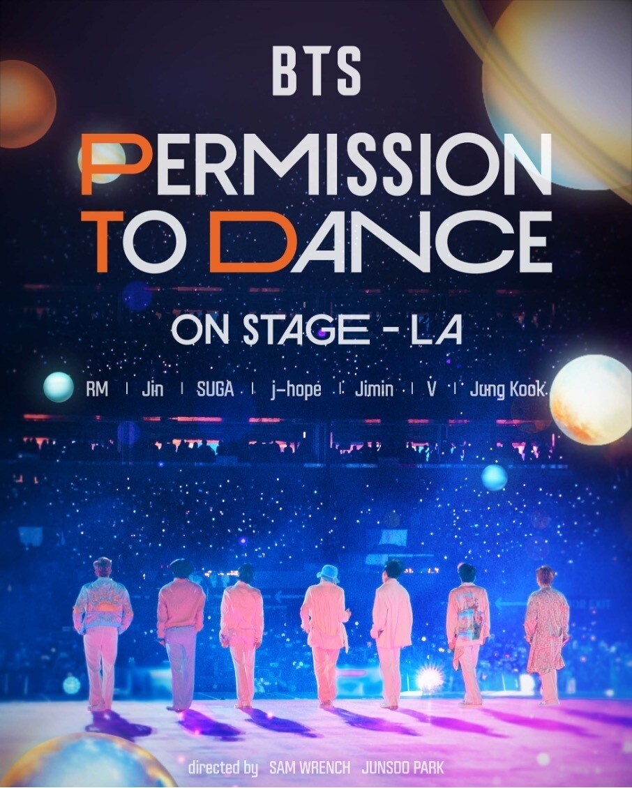 BTS performs on stage in BTS Permission to Dance on stage - LA 
