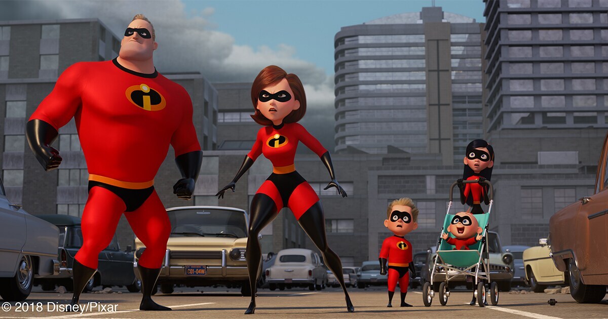 The Parr family in Incredibles 2