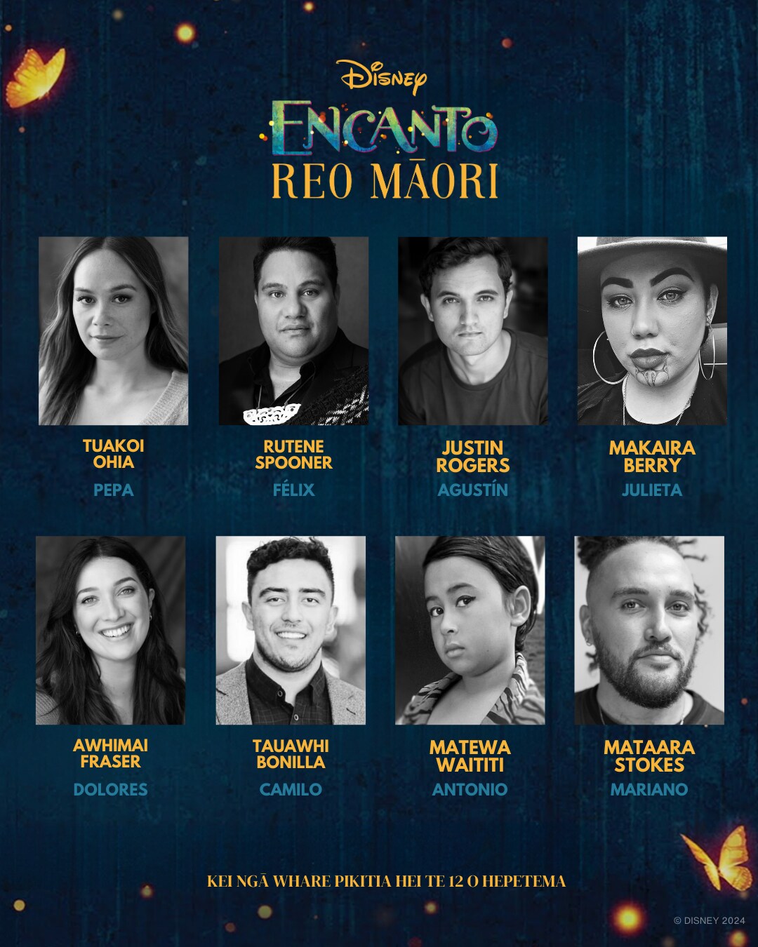 Some of the cast of Encanto Reo Maori